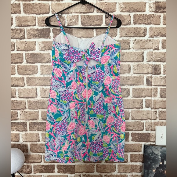 LILLY PULITZER Sz 6 SHELLI LACE CROCHET SHEATH STRETCH DRESS TURTLE WAVE - Picture 6 of 11